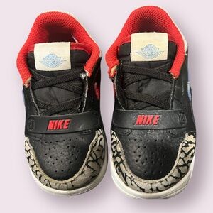 Jordan Kids Black and Red Sneakers